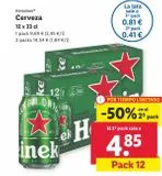 Oferta de Cerveza Heineken por 9,69€ en Lidl