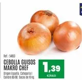 Oferta de Cebollas por 1,39€ en Makro