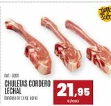Oferta de Chuletas de cordero por 21,95€ en Makro