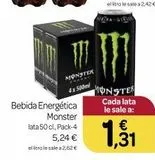 Oferta de Bebida energética Monster en Supermercados El Jamón