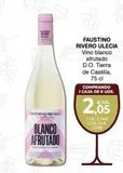 Oferta de Instag  BLANCO AFRUTADO  FAUSTINO RIVERO ULECIA Vino blanco afrutado D.O. Tierra de Castilla, 75 cl  COMPRANDO  1 CAJA DE 6 UDS.  2,05  100 2.34€ CON IVA 2.83€  en CashDiplo