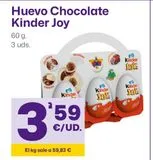 Oferta de HUEVO CHOCOLATE KINDER JOY por 3,59€ en Ahorramas