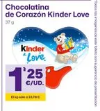 Oferta de CHOCOLATINA DE CORAZON KINDER LOVE por 1,25€ en Ahorramas