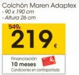 Oferta de Colchones por 219€ en Eroski