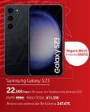 Oferta de Galaxy S23  Samsung Galaxy S23  22,50€/me  /mes X 36 meses con Vodafone One limitada DOO PVPR: 959€ PAGO TOTAL: 811,33€  Ahorro con promoción Re-Estrena: 247,67€  Seguro Móvil  4 meses GRATIS  por 22,5€ en Vodafone