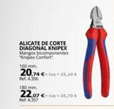 Oferta de Alicate de corte diagonal knipex por 20,74€ en Coferdroza