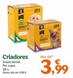 Oferta de Snacks para mascotas por 3,99€ en TiendAnimal