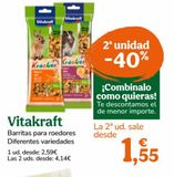 Oferta de Comida para roedores Vitalkraft por 2,59€ en TiendAnimal