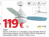 Oferta de Ventilador de techo por 119€ en BAUHAUS
