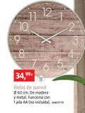 Oferta de Reloj de pared por 34,99€ en BAUHAUS