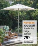 Oferta de JOGGESÖ Sombrilla, beige grisáceo, 300 cm por 79€ en IKEA