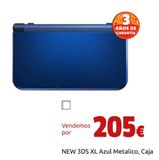 Oferta de NEW 3DS XL Azul Metalico, Caja por 205€ en CeX