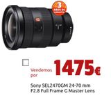 Oferta de Sony SEL2470GM 24-70 mm F2.8 Full Frame G Master Lens por 1475€ en CeX