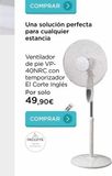 Oferta de Ventilador de pie El Corte Inglés por 49,9€ en La tienda en casa
