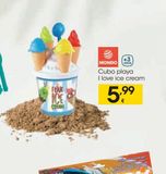 Oferta de MONDO Cubo de playa I love ice cream 1 por 5,99€ en Eroski