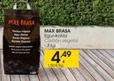 Oferta de MAX BRASA Carbón vegetal 3 Kg por 4,49€ en Eroski