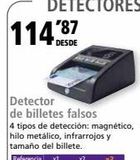 Oferta de Detector de billetes  en Folder
