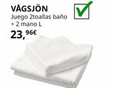 Oferta de Juego de toallas por 23,96€ en IKEA