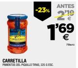 Oferta de Pimientos del piquillo Carretilla por 1,69€ en BM Supermercados