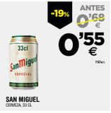 Oferta de Cerveza sin alcohol Mahou por 0,55€ en BM Supermercados