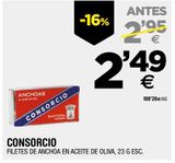 Oferta de Filetes de anchoa Consorcio por 2,49€ en BM Supermercados
