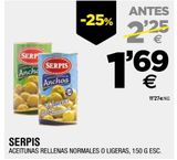 Oferta de Aceitunas rellenas Serpis por 1,69€ en BM Supermercados
