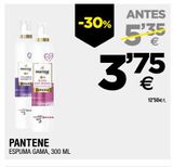 Oferta de Espuma de pelo Pantene por 3,75€ en BM Supermercados