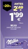 Oferta de Chocolate con leche Milka por 1,99€ en BM Supermercados