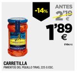 Oferta de Pimientos del piquillo Carretilla por 1,89€ en BM Supermercados