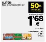 Oferta de Masa de empanada Buitoni por 3,35€ en BM Supermercados