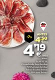 Oferta de Paleta ibérica de cebo Mafresa por 4,19€ en BM Supermercados