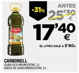 Oferta de Aceite de oliva virgen extra Carbonell por 17,4€ en BM Supermercados