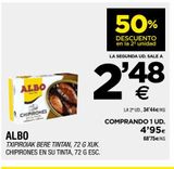 Oferta de Chipirones en su tinta Albo por 4,95€ en BM Supermercados