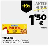 Oferta de Caldo de pollo Avecrem por 1,5€ en BM Supermercados