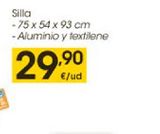 Oferta de Silla de jardín de aluminio por 29,9€ en Eroski