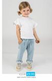 Oferta de €12.49 €9.99  BABY'S WHITE T-SHIRT CRIBITA  por 999€ en Charanga