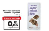 Oferta de Chocolate con leche cereales crujientes por 0,65€ en Carrefour