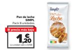 Oferta de Pan de leche SIMPL por 1,2€ en Carrefour