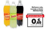 Oferta de Refresco cola, naranja o limón REVOLTOSA por 0,65€ en Carrefour