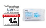 Oferta de Toallitas multiusos aroma limón SIMPL Choice  por 1,99€ en Carrefour