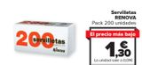 Oferta de Servilletas RENOVA  por 1,3€ en Carrefour