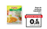 Oferta de Sopa de verduras CALNORT por 0,35€ en Carrefour