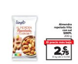 Oferta de Almendra repelada frita con sal SIMPL por 2,75€ en Carrefour