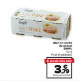 Oferta de Atún en aceite de girasol SIMPL por 3,79€ en Carrefour