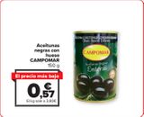Oferta de Aceitunas negras con hueso Campomar por 0,57€ en Carrefour