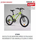 Oferta de Mountain bike b'Twin por 20999€ en Decathlon