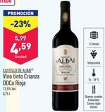 Oferta de Vino tinto Castillo de Albai por 4,59€ en ALDI