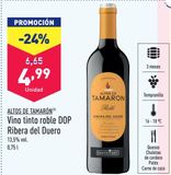 Oferta de Vino tinto Altos de Tamarón por 4,99€ en ALDI