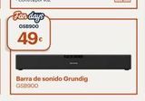 Oferta de Barra de sonido Grundig por 49€ en Euronics