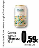 Oferta de Cerveza especial Alhambra por 0,59€ en Unide Supermercados